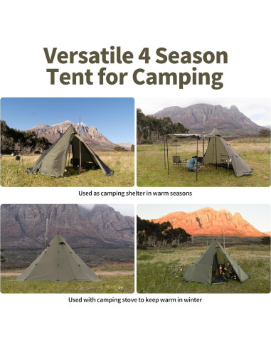 Tienda Teepee Naturehike Ranch Fire 6 Personas Impermeable