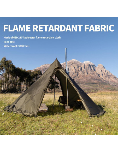 Tienda Teepee Naturehike Ranch Fire 6 Personas Impermeable