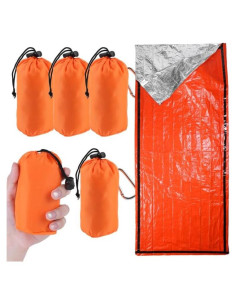 Saco de Dormir de Emergencia EtsRmi - Paquete de 5, Impermeable