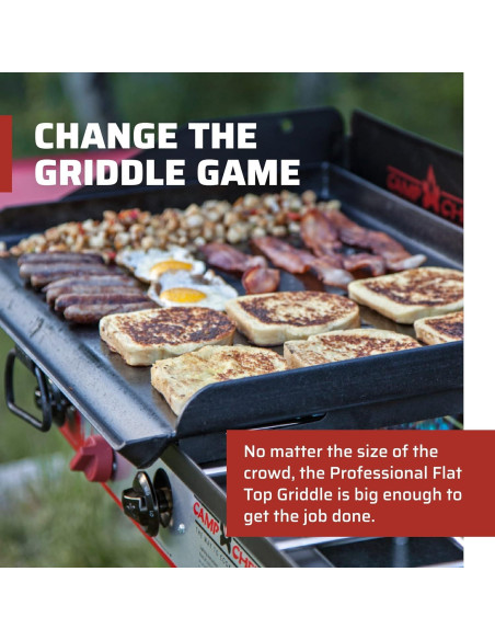 Plancha de Freír Camp Chef Profesional 40.64 cm 3 Quemadores