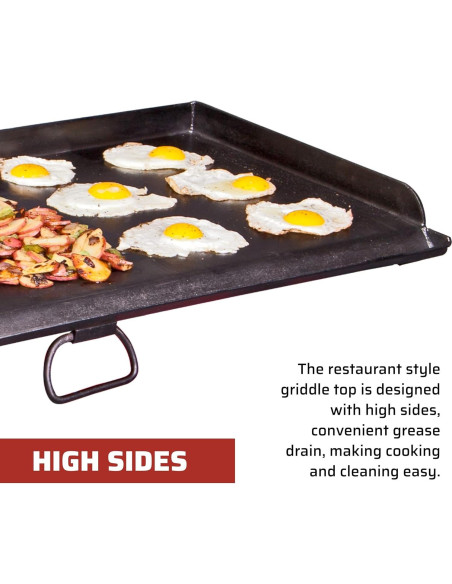 Plancha de Freír Camp Chef Profesional 40.64 cm 3 Quemadores