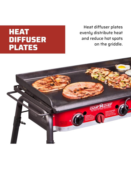 Plancha de Freír Camp Chef Profesional 40.64 cm 3 Quemadores