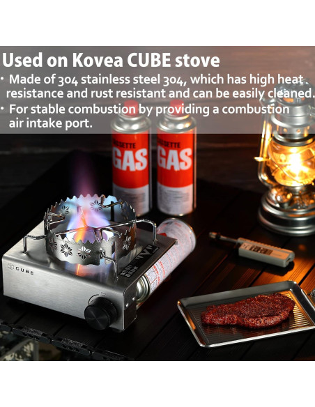 Parabrisas Anillo para Estufa de Gas Camping Moon ST-141