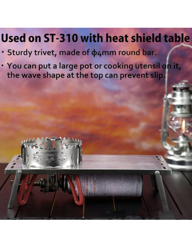 Parabrisas Anillo para Estufa de Gas Camping Moon ST-141