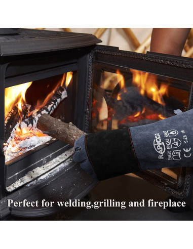 Guantes de Chimenea RAPICCA XL Resistentes al Calor 16"