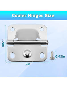 Bisagra de Acero Inoxidable PWEOW para Cooler Coleman 5235 6262 2