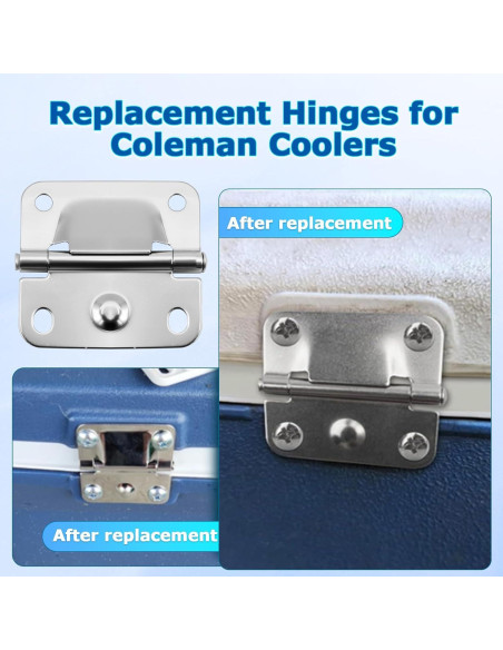 Bisagra de Acero Inoxidable PWEOW para Cooler Coleman 5235 6262