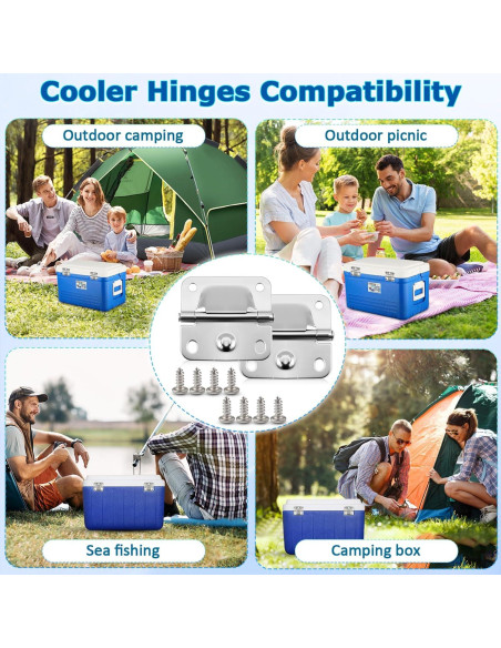 Bisagra de Acero Inoxidable PWEOW para Cooler Coleman 5235 6262