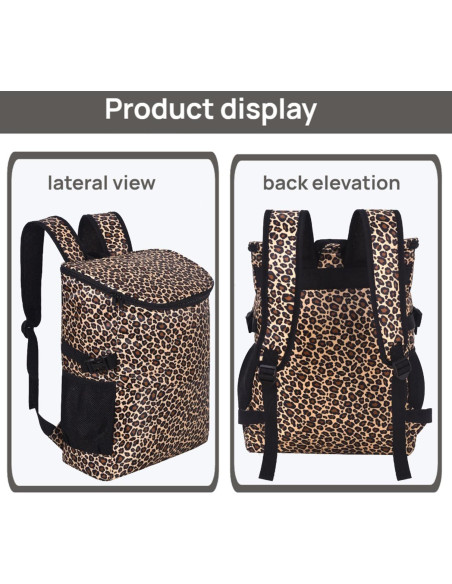 Mochila Cooler Aislada XINFULLWOL 21L Impermeable Leopardo