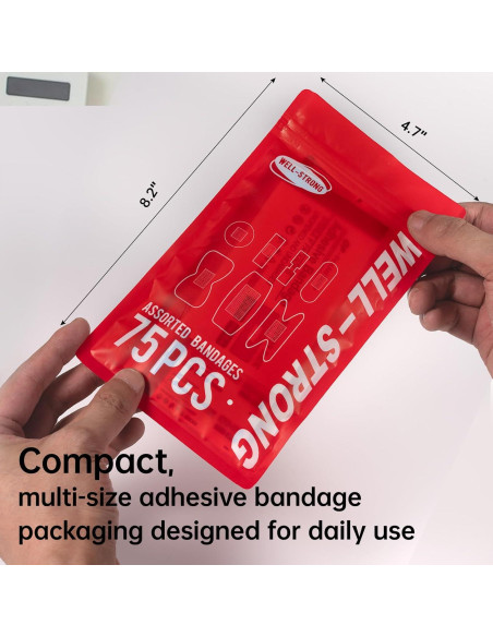 Kit de Primeros Auxilios WELL-STRONG 75PCS Vendas Variadas