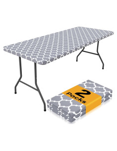 Mantel Rectangular Impermeable Smiry 2 Piezas 76.2x182.9 cm Gris