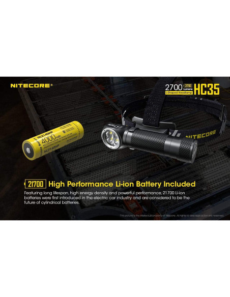 Linterna Frontal LED Nitecore HC35 2700Lm Recargable USB