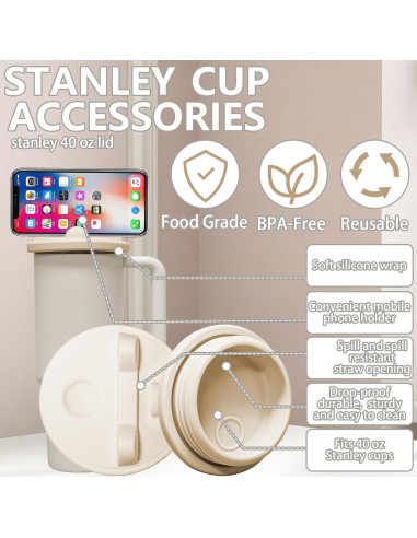 Tapa de Repuesto Stanley 40 oz Beige - Silicona Grado Alimenticio