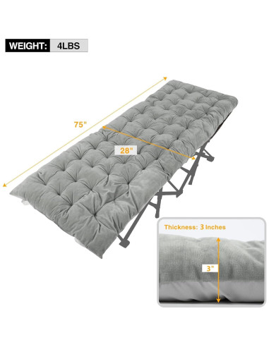 Almohadilla de Camping REDCAMP 190.5x71.1cm Suave y Gruesa