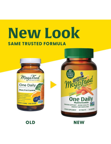 MegaFood Multivitamina Diaria 60 Tabletas - Soporte Inmunológico