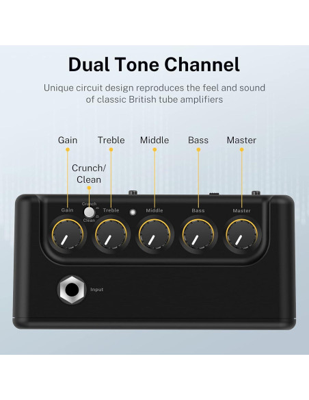 Amplificador de guitarra eléctrica Donner DA-10 5W portátil