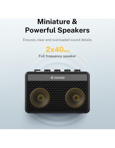 Amplificador de guitarra eléctrica Donner DA-10 5W portátil