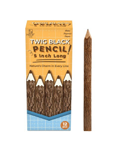 Lápices de Madera BSIRI Rústicos de 12 Unidades para Decoración