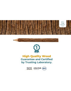 Lápices de Madera BSIRI Rústicos de 12 Unidades para Decoración 2