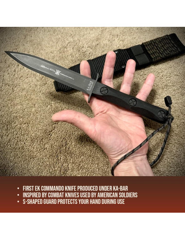 Cuchillo de combate KA-BAR EK44 con funda 32.1 cm
