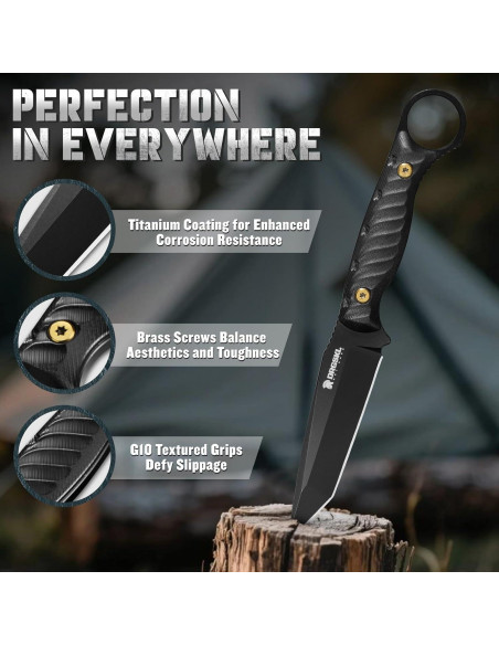 Cuchillo Tanto DRGSKL de Acero D2 con Funda - 20.3 cm Cuchillo Tanto DRGSKL de Acero D2 con Funda - 20.3 cm