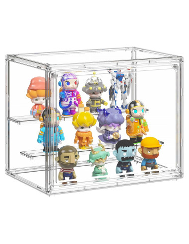 Caja de Exhibición Acrílica Transparente Henyol 3 Niveles Ajustable