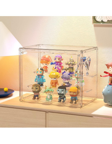 Caja de Exhibición Acrílica Transparente Henyol 3 Niveles Ajustable