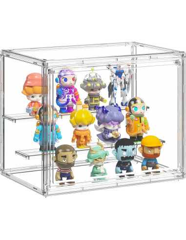 Caja de Exhibición Acrílica Transparente Henyol 3 Niveles Ajustable