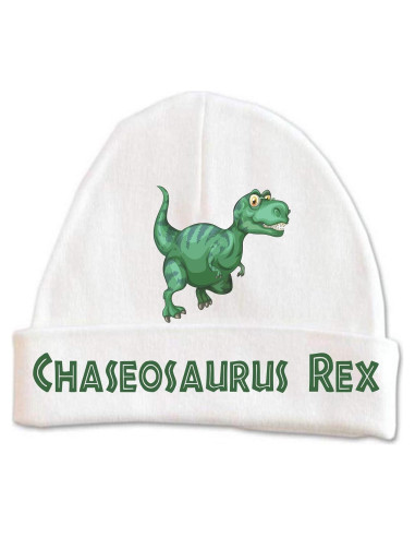 Gorro Personalizado T-Rex Dino para Bebé 0-3 meses