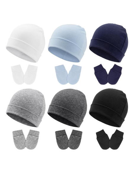 Conjunto de Gorro y Manoplas para Bebés BQUBO - 6 Piezas