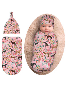 Conjunto de Manta de Arrullo y Gorro Rosa Muitanerkd