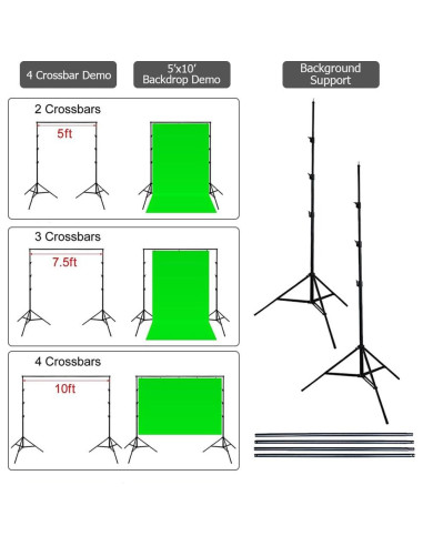 Kit de Iluminación Continua Kshioe 800W 5500K con Softbox y Soporte