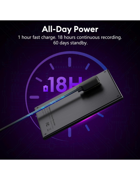 Grabadora de Voz Digital AI Tophorse NOTE-1 64GB Negra