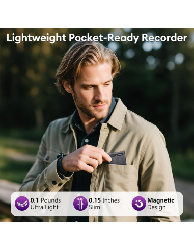 Grabadora de Voz Digital AI Tophorse NOTE-1 64GB Negra