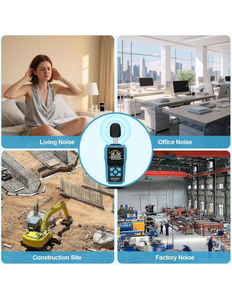 Medidor de Decibelios DURFICST SL720C con Pantalla LCD Color