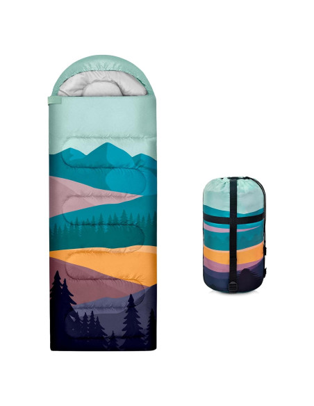 Saco de dormir AuSletie 3 estaciones impermeable 228.6x80cm