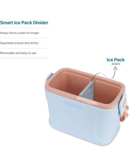 Mini Cooler Pinnacle 8 Litros con Divisor Inteligente Azul