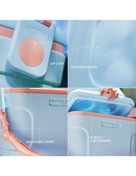 Mini Cooler Pinnacle 8 Litros con Divisor Inteligente Azul