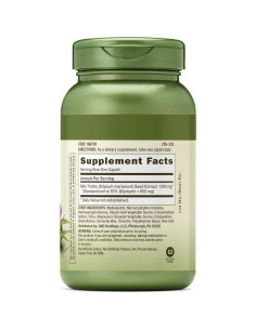 Suplemento Cardo Mariano GNC Herbal Plus 1300mg Vegetariano 2