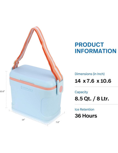 Mini Cooler Pinnacle 8 Litros con Divisor Inteligente Azul