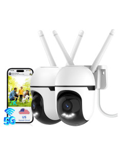 Cámara de Seguridad WiFi Potegrap 2K HD 24/7 con Alarma AI 911