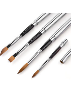 Set de Pinceles de Acuarela de Sable Fuumuui 4pcs Viaje 2