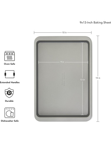 Bandeja para Hornear KitchenAid 23x33cm Antiadherente Plata