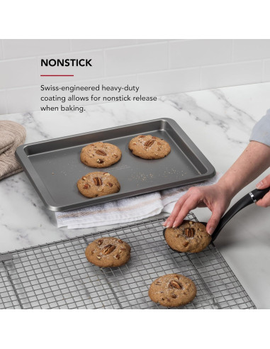 Bandeja para Hornear KitchenAid 23x33cm Antiadherente Plata