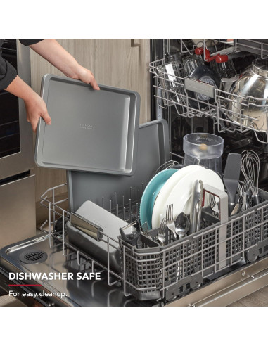 Bandeja para Hornear KitchenAid 23x33cm Antiadherente Plata