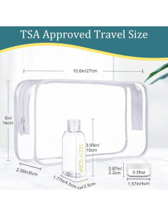 Botellas de Viaje Cosywell 10PCS Aprobadas por TSA 100ml 2