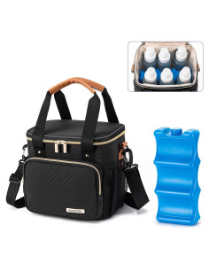Bolsa de Enfriamiento de Leche Materna BABEYER Negra 6 Biberones
