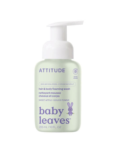 Jabón Espumoso 2-en-1 ATTITUDE para Bebés Manzana Dulce 300ml