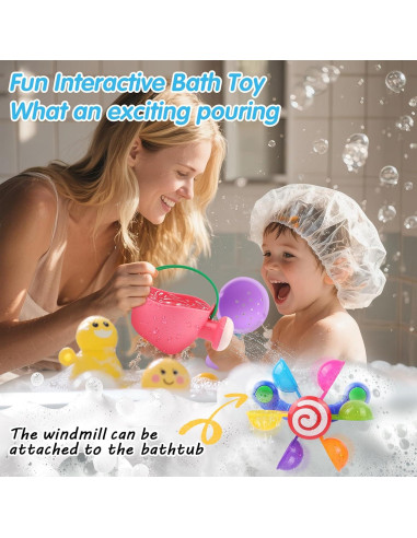 Set de Juguetes de Baño Oukitoymer - 3 Piezas Interactivas