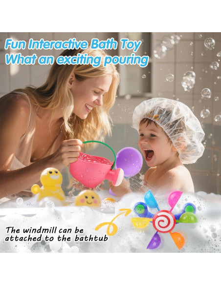 Set de Juguetes de Baño Oukitoymer - 3 Piezas Interactivas